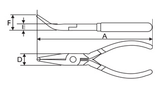 Long Needle Bend Nose Mini Plier